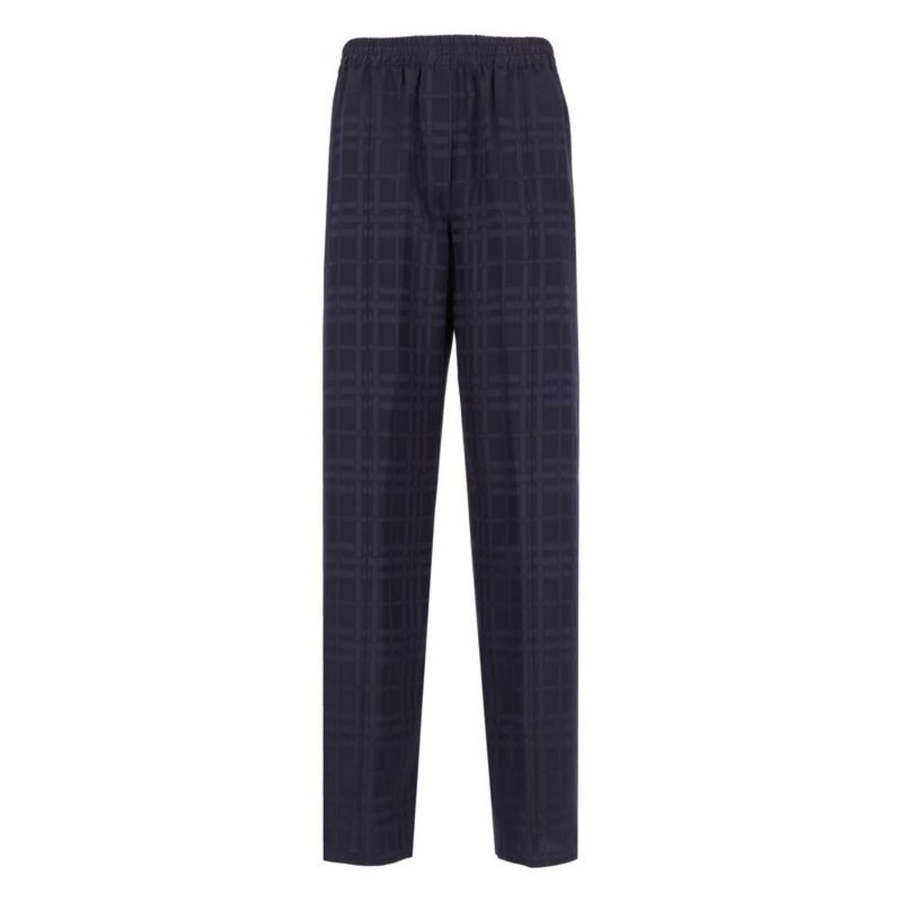 Burberry Women Checked Silk Trousers